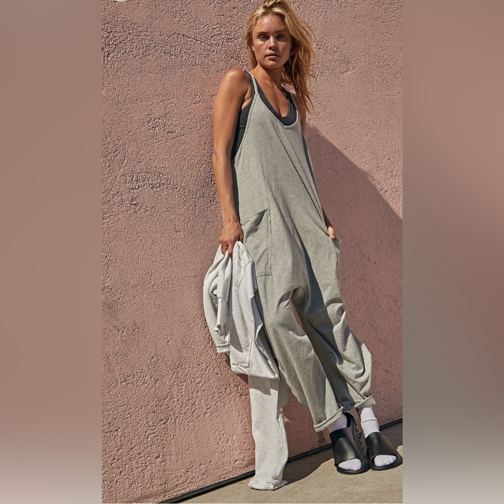 Free People heather grey hot shot onesie size s/p